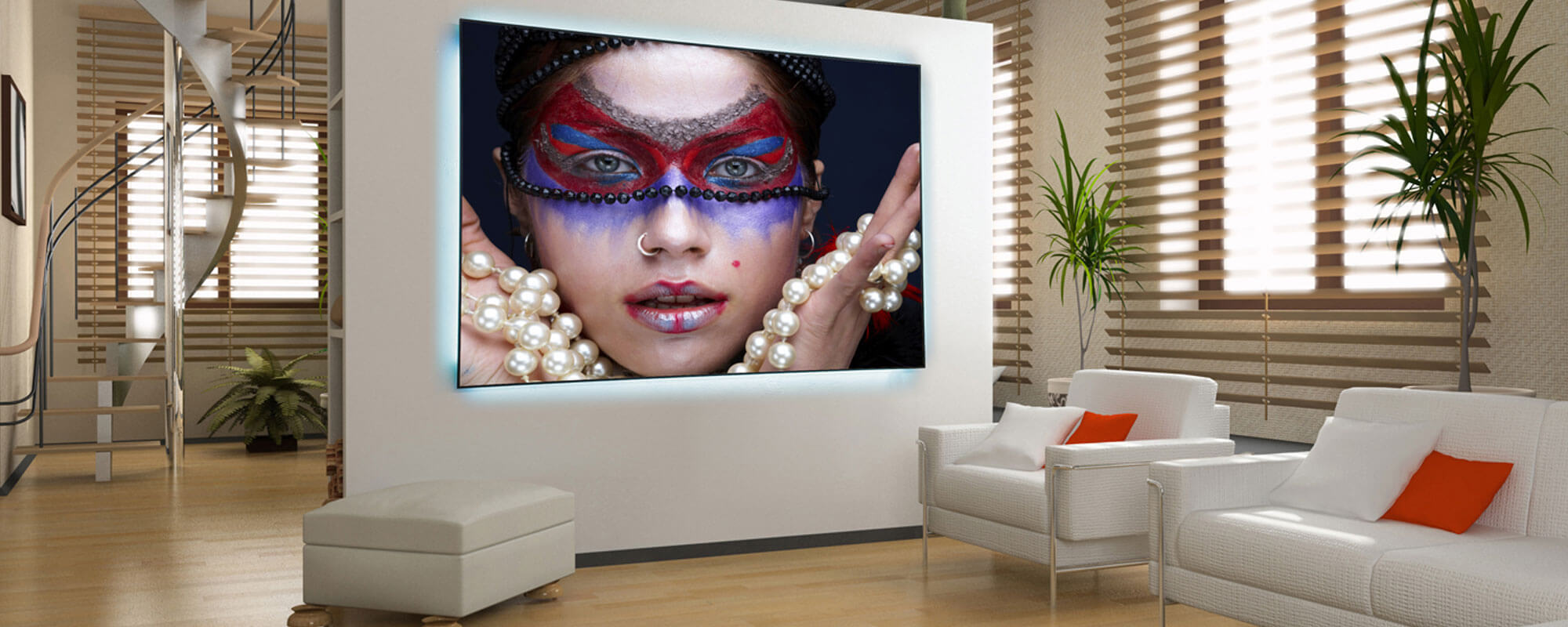 Technicians installing a high-quality home theater system in a house.
